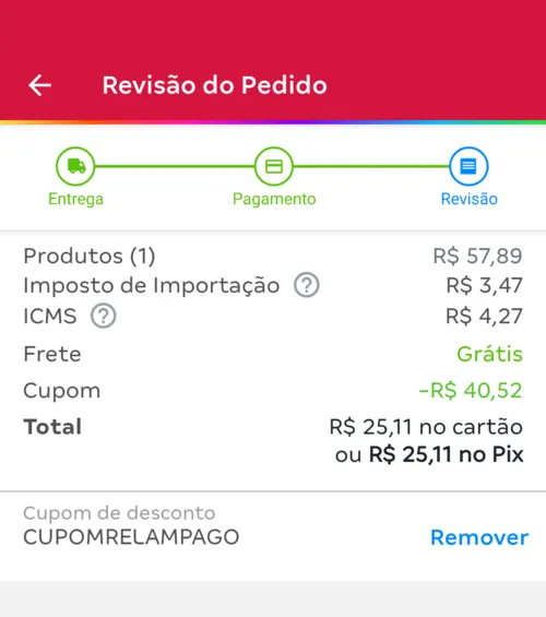 Imagem na descrição da promoção