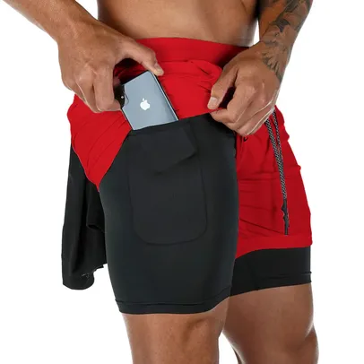 [Taxa Inclusa] Short de Treino Masculino com Bolso Invisível