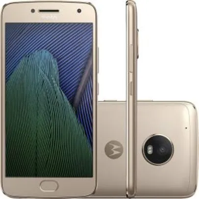 Smartphone Moto G 5 Plus Dual Chip Android 7.0 Tela 5.2" 32GB 4G Câmera 12MP - Ouro R$ 999