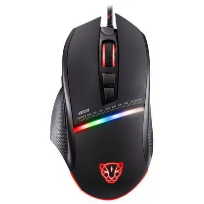 MOUSE GAMER MOTOSPEED V10, RGB, 6400DPI, 7 BOTOES, PRETO