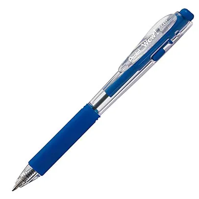 [+Por- R$4] Caneta Esferográfica Wow! Pentel Azul, Pentel, Sm/Bk437-C, Azul