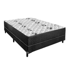 [CC Shoptime] Cama Box Casal Conjugada Unyco D28 Ortopédico Floral e Preta | R$251