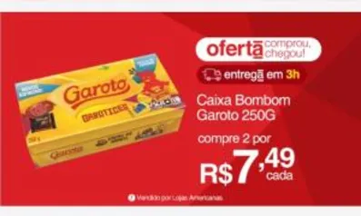 [2 unidades] Caixa de Bombom Garoto - 250g