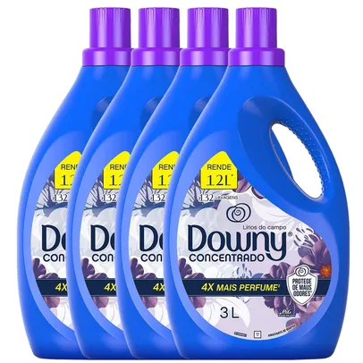 Amaciante Concentrado Downy Lírios do Campo 3L - 4 Unidades | R$140