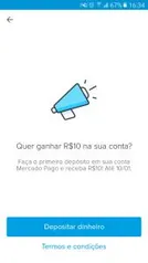 [Usuários Selecionados] 10,00 OFF em depósitos acima R$ 30,00