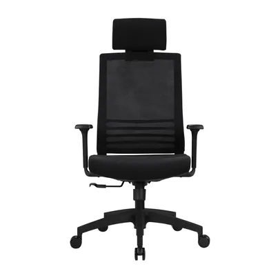 Cadeira Office Husky Sit 350, Black, Encosto de Cabeça Fixo, Cilindro de Gás Classe 3, Base em Nylon - HTCD020