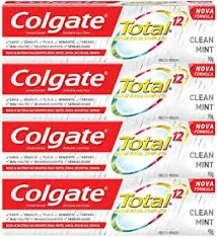 [Prime+Rec] Creme Dental Colgate Total 12 Clean Mint 90g , Kit com 4 unidades | R$15