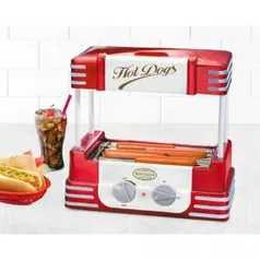 Máquina de Hot Dog Nostalgia Retrô, Vermelha, RHD800, 8 Salsichas, 110V