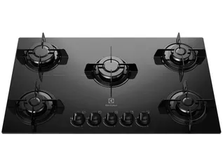 Cooktop 5 Bocas Electrolux a Gás GLP Preto - KE5GP