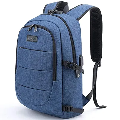 Mochila de viagem Tzowla portátil resistente à água com porta USB de carregamento.