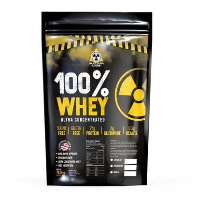 Product photo Whey Protein 2kg 100% Ultra Concentrado Zero Açúcar e Glúten Baunilha