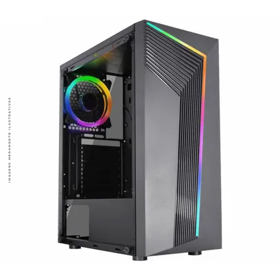 Foto do produto Gabinete Gamer K-Mex Yaiba IV CG-10AA Vidro Temperado