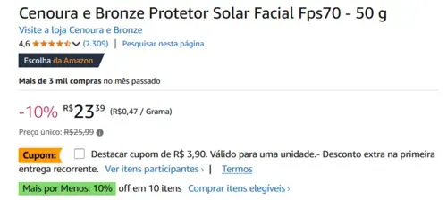 Imagem na descrição da promoção