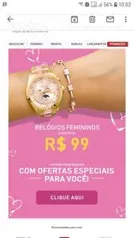 Relógios femininos a partir de R$99