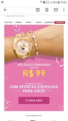 Relógios femininos a partir de R$99