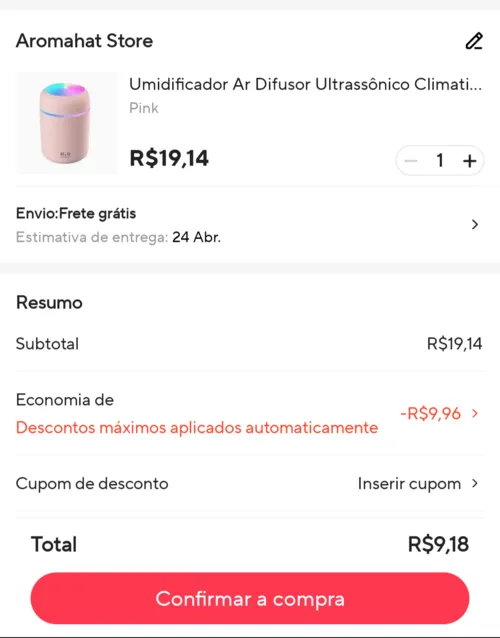 Imagem na descrição da promoção