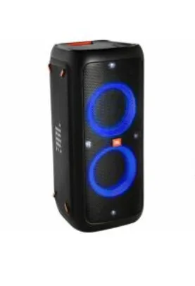 Caixa de Som Portátil JBL com Bluetooth e Efeitos de Luzes Party Box 300