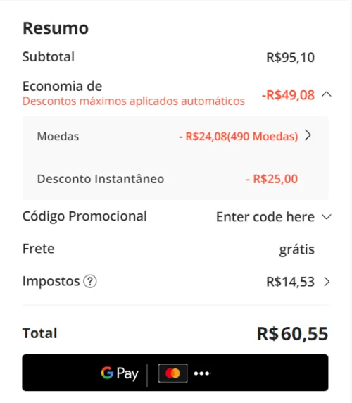 Imagem na descrição da promoção