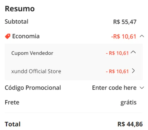 Imagem na descrição da promoção