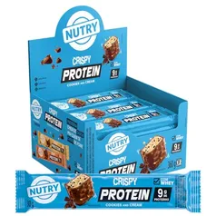 Nutry Barra (3.5 cada) De Proteínas (whey 9g) Crispy Cookies & Cream 30G - 12 Unidades 