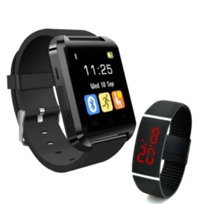 Kit de Relógios S7S Smart multifuncional + Relógio de pulso smart com tela led