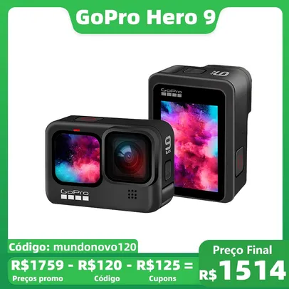 Câmera GoPro Hero 9 Black 5k Ultra HD 1720mAh