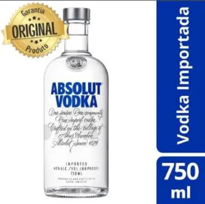 Vodka Absolut 750 ml | R$62