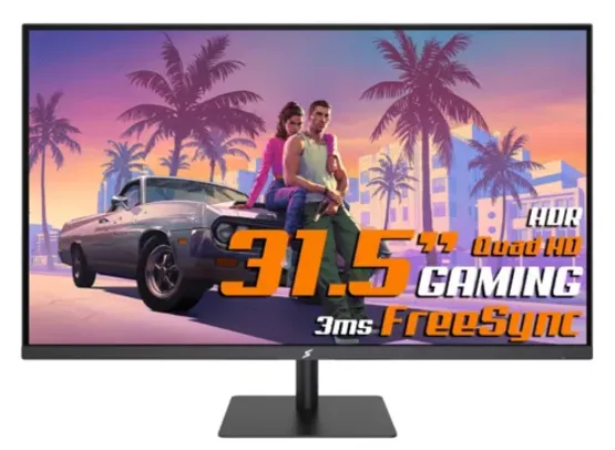 Monitor Gamer SuperFrame Precision Ultra, 31.5 Pol, E-LED, Quad HD, 75Hz, HDR, 100% sRGB, FreeSync, HDMI/DP, SFPUFB-31075-QHD-PRO