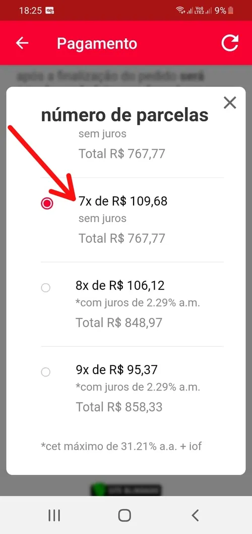 Imagem na descrição da promoção