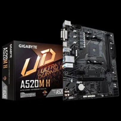 Placa Mãe Gigabyte A520M H DDR4 AMD AM4 MATX