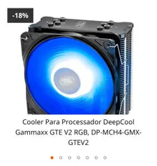 Cooler Para Processador DeepCool Gammaxx GTE V2 RGB | R$132