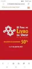 3° Feira do livro Unesp | livros com mais de 50% OFF