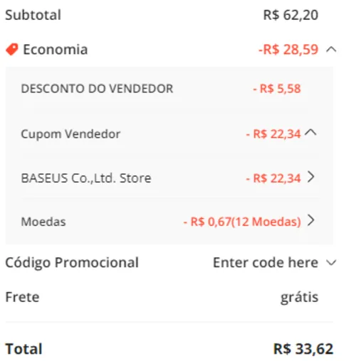 Imagem na descrição da promoção