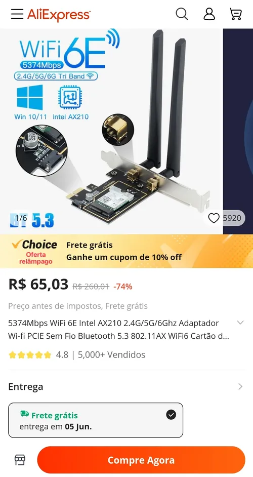 Imagem na descrição da promoção