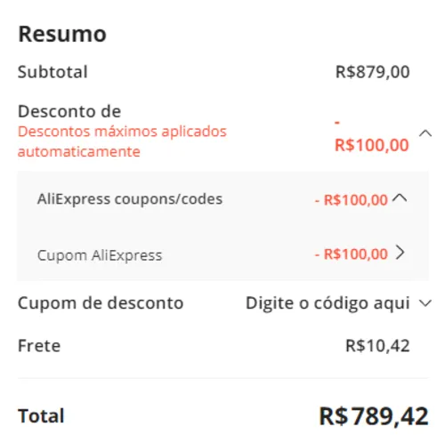 Imagem na descrição da promoção