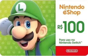 [App] 2 Gift Cards Nintendo Digital de R$ 100 | R$160