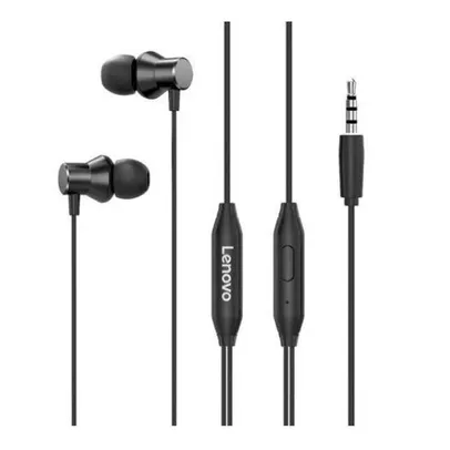 Fone Com Fio In Ear Lenovo Original Microfone 3.5MM Preto