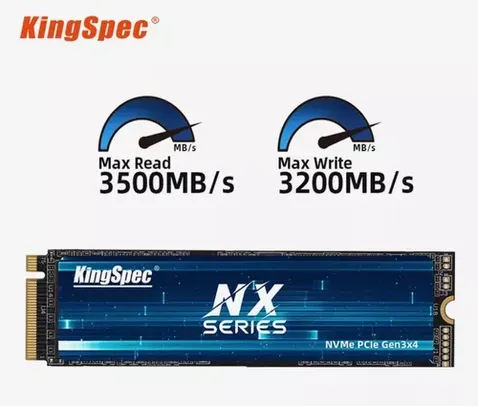 KingSpec SSD M2 NVMe - 1TB R3.5GB/s W3.2GB/s