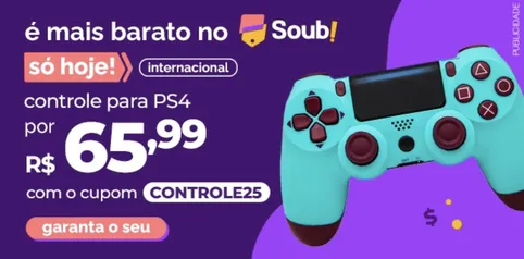 [INTERNACIONAL] Controle compatível PS4/PS4pro e PC | R$66