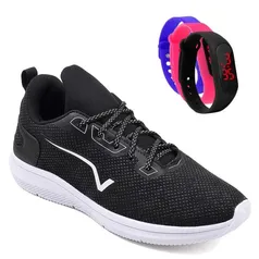 Tenis Masculino Feminino Casual Esportivo Academia + Relogio