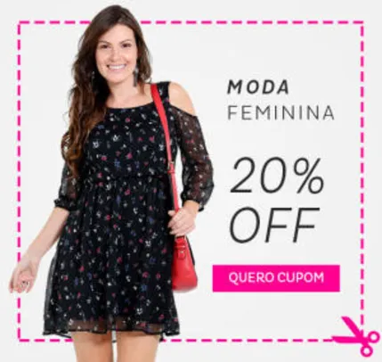 20% OFF em produtos selecionados de moda feminina na Marisa