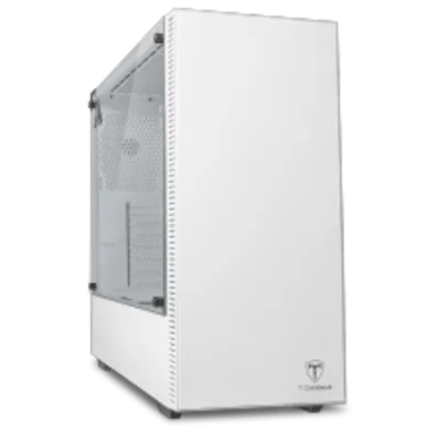 Gabinete Gamer T-Dagger Cube, Mid Tower, Vidro Temperado, White, T-TGC305W, Sem Fonte, Sem Fan