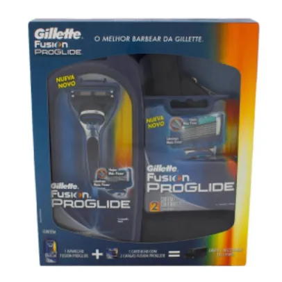 Kit Gillette Proglide + Carga Proglide Regular com 2 unidades - R$51