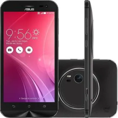 Smartphone Asus Zenfone Zoom Single Chip Android 5.0 Tela 5.5" Intel Atom Quad Core Z3560 32GB 4G Câmera 13MP - Preto