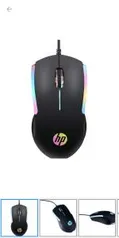 Mouse Gamer USB M160 1000DPI RGB Preto HP | R$40