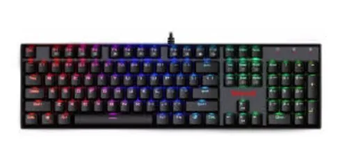 Teclado Mecânico Gamer Redragon Mitra K551 RGB, Switch Brown, ABNT2, Preto