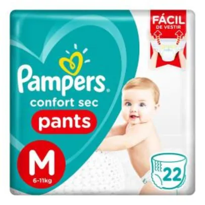 Fralda Pampers Confort Sec Pants M 22 Tiras - R$23