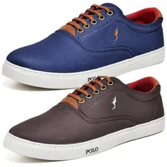 Kit 2 Pares Tênis Casual Masculino Polo Blu Conforto Macio - Kit Masculino - Magazine Luiza