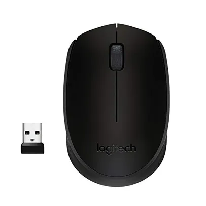 [Prime] Mouse sem fio Logitech M170 Design Ambidestro Conexão USB e Pilha Inclusa | R$53