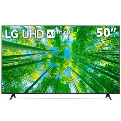 [AME R$2177] Smart TV 50 4K LG 50UQ801C ThinQ ai Wi-Fi hdr Bluetooth preta